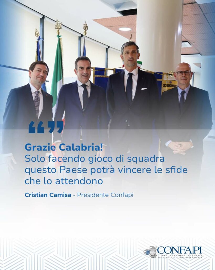 La Confederazione italiana della piccola e media industria privata ha scelto la Calabria