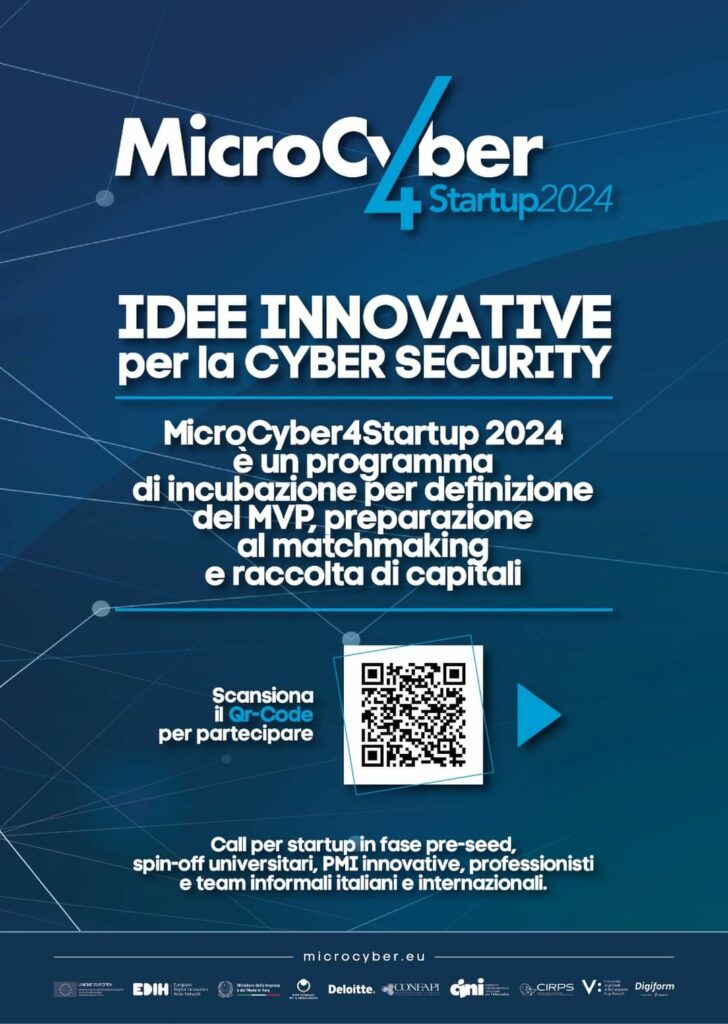 Microcyber For start up 2024: Idee innovative per la cyber security